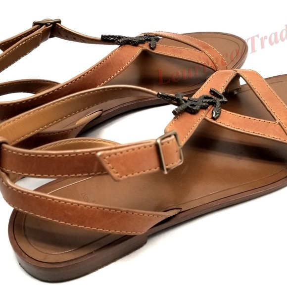 Saint Laurent Dark Noce Nu Pieds Flats - Picture 4 of 7